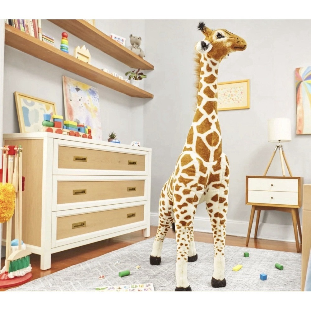 Melissa & Doug Giant Giraffe - Lifelike Plush Stuffed Animal (over 4 feet tall)